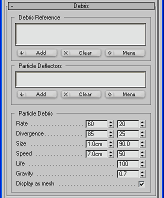 Particle Debris Rollout